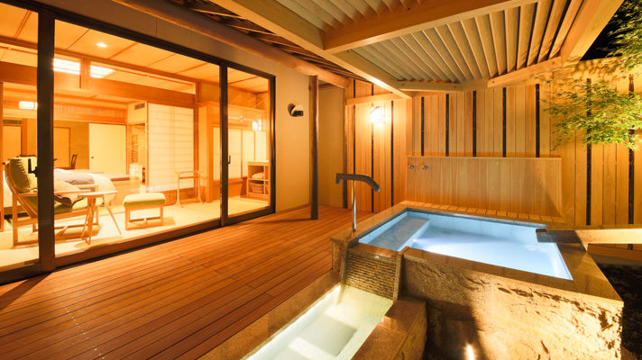 Private room with garden and an outdoor bath | SAGINOYUSOU San-in